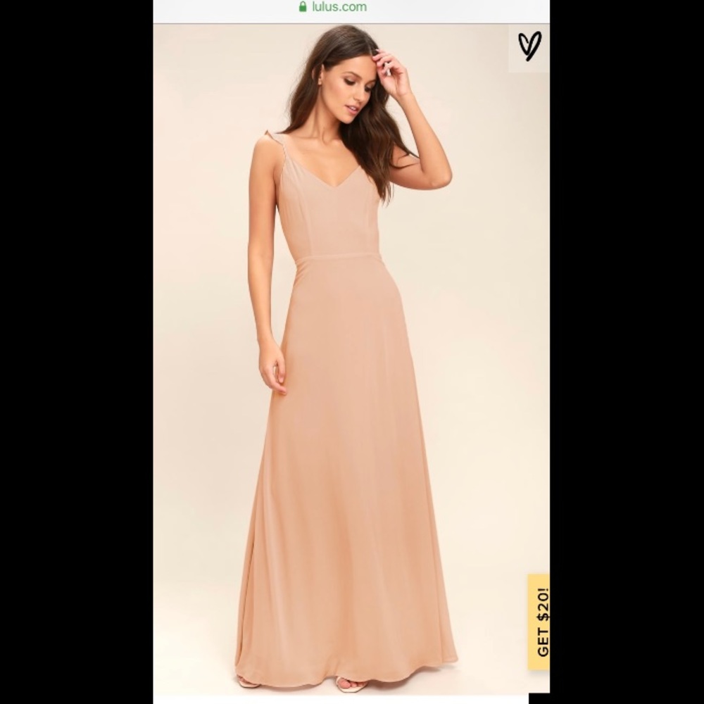 Lulus blush gown, perfect condition! - Picture 3 of 5